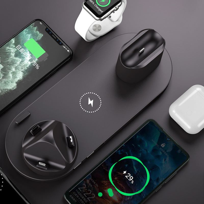 6-in-1 Wireless Charger Station: Fast Charging Pad for iPhone, Phone, and Watch