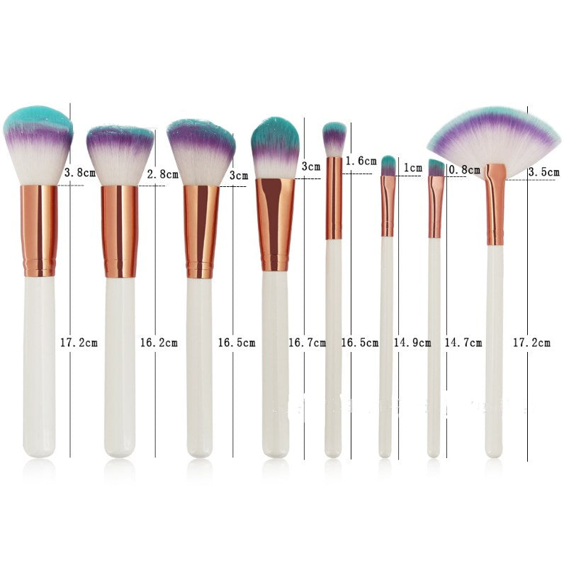 8 makeup brushes