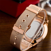 Fashion Alloy Belt Mesh Watch Unisex women's watches Minimalist Style Quartz Watch relogio feminino saat Watches for women