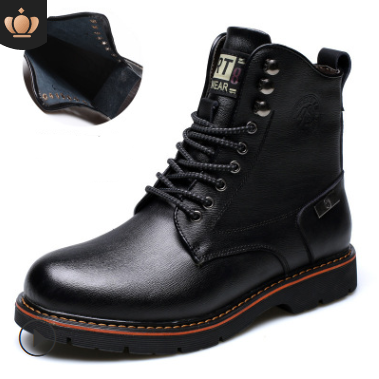 autumn men's casual Martin boots men's plus velvet boots, Europe and the United States men's shoes fashion military boots