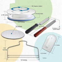 90-piece cake turntable set