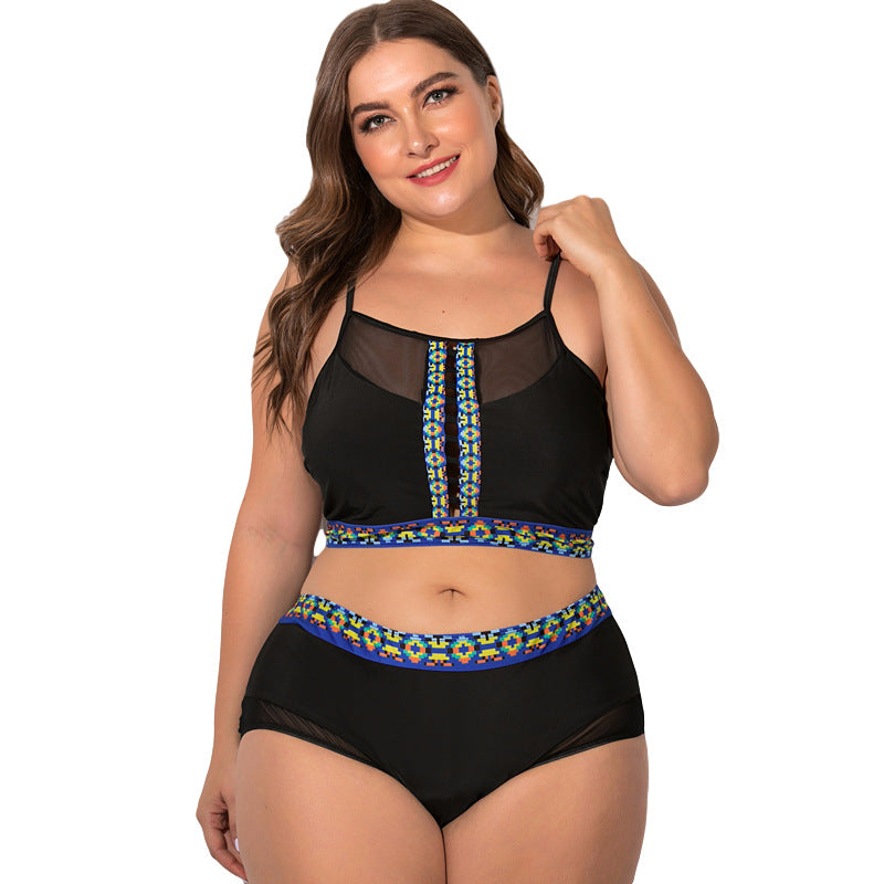 Plus fat plus size female swimsuit