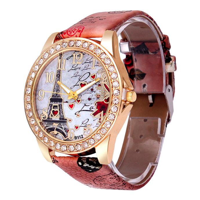 New Vintage Paris Eiffel Tower Women's Quartz Watch Women Girls Ladies Students Casual Wristwatch Relojes