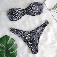 Bikini low rise swimwear print swimwear