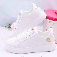 White Women Rose Shoes