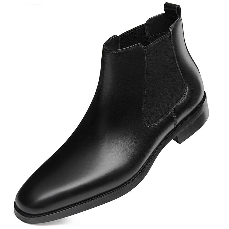 British square head carved ankle boots