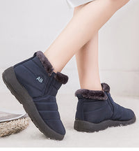 Waterproof Snow Boots Plush Warm Winter Shoes Casual Lightweight Ankle Boots