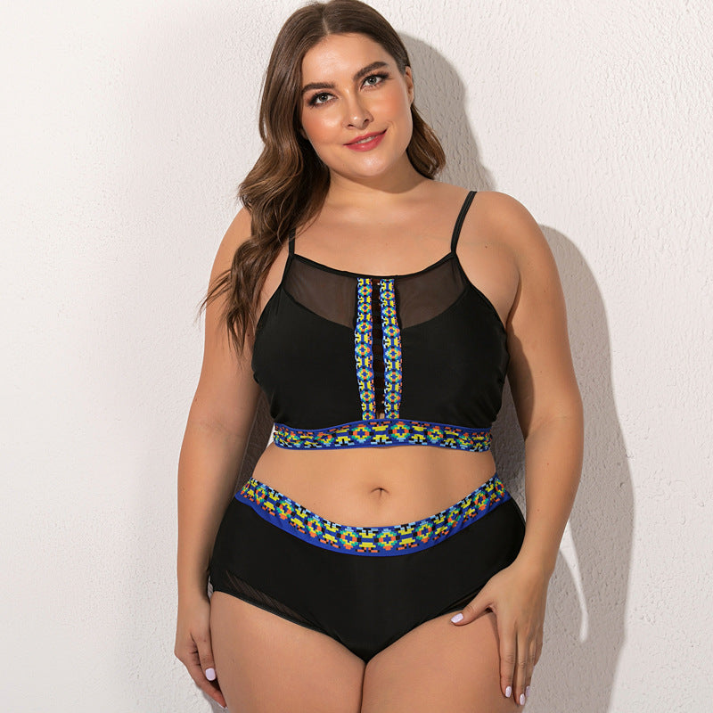 Plus fat plus size female swimsuit