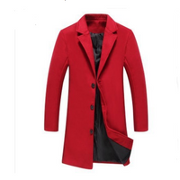 Autumn And Winter New Mens Solid Color Casual Business Woolen Coats - Big ben-Boutique