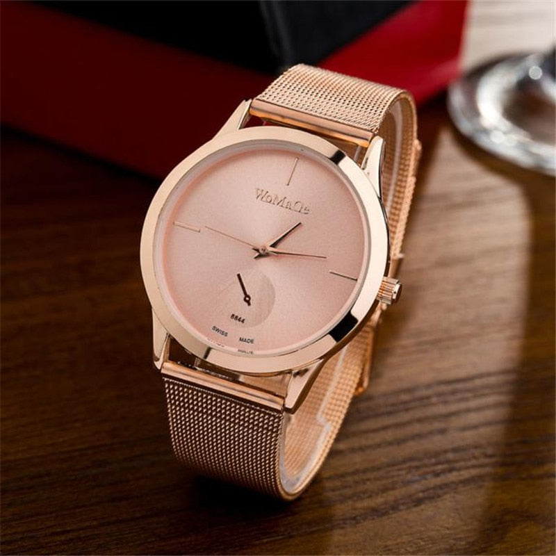 Fashion Alloy Belt Mesh Watch Unisex women's watches Minimalist Style Quartz Watch relogio feminino saat Watches for women