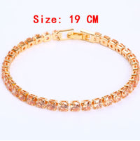 Cubic Zirconia Tennis Bracelets Iced Out Chain Crystal Bracelet Women Men Gold Bracelet Jewelry