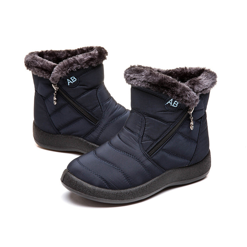 Waterproof Snow Boots Plush Warm Winter Shoes Casual Lightweight Ankle Boots