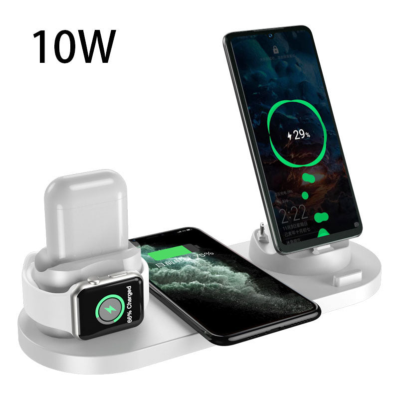 6-in-1 Wireless Charger Station: Fast Charging Pad for iPhone, Phone, and Watch