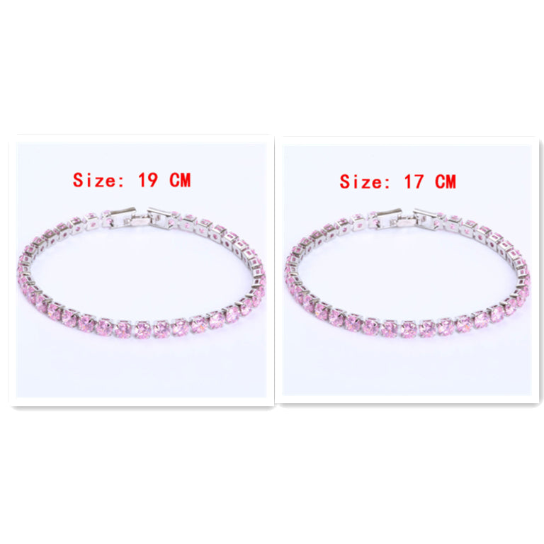 Cubic Zirconia Tennis Bracelets Iced Out Chain Crystal Bracelet Women Men Gold Bracelet Jewelry