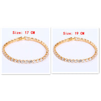 Cubic Zirconia Tennis Bracelets Iced Out Chain Crystal Bracelet Women Men Gold Bracelet Jewelry