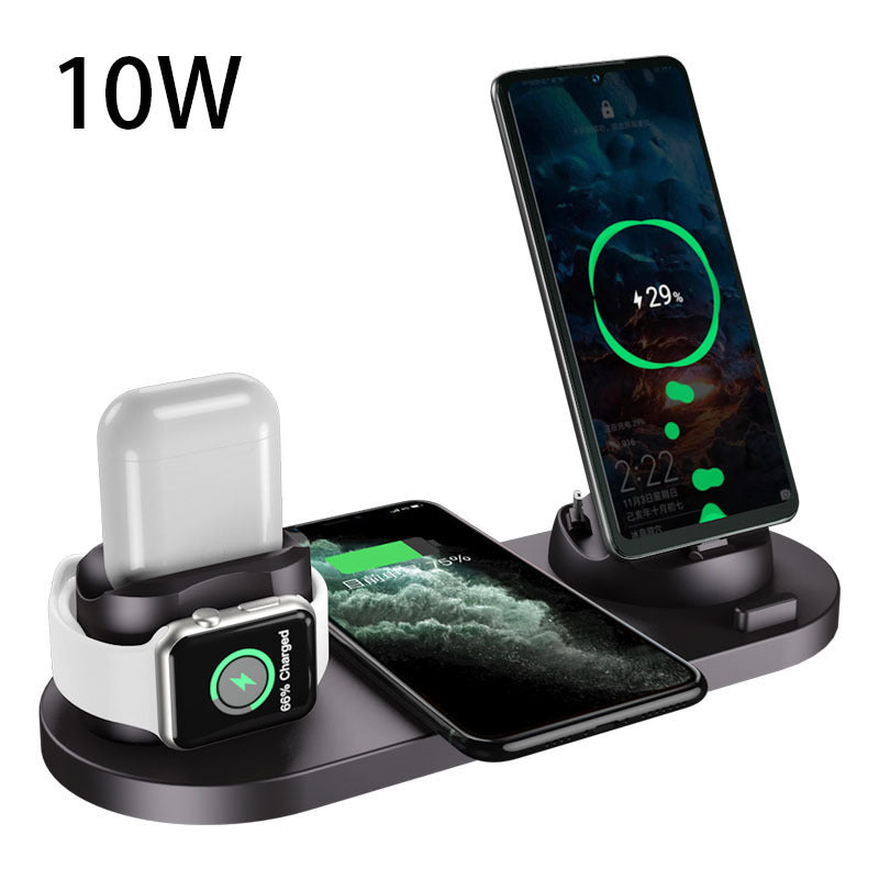 6-in-1 Wireless Charger Station: Fast Charging Pad for iPhone, Phone, and Watch