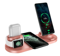 6-in-1 Wireless Charger Station: Fast Charging Pad for iPhone, Phone, and Watch