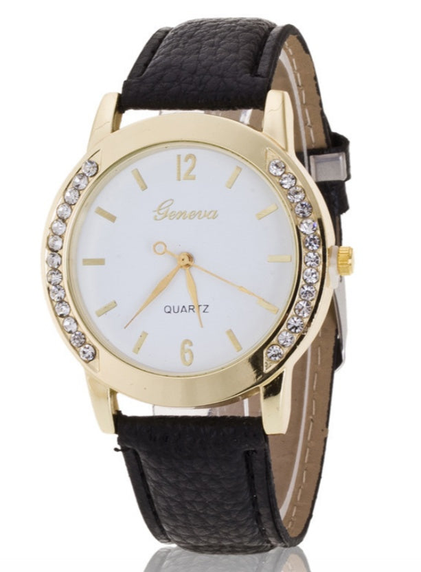 Bilateral Diamond Ladies Belt Casual Watch Geneva Women's Watch With Diamond British Watch