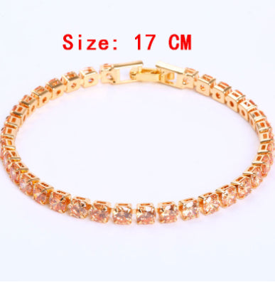 Cubic Zirconia Tennis Bracelets Iced Out Chain Crystal Bracelet Women Men Gold Bracelet Jewelry