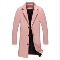 Autumn And Winter New Mens Solid Color Casual Business Woolen Coats - Big ben-Boutique