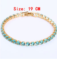 Cubic Zirconia Tennis Bracelets Iced Out Chain Crystal Bracelet Women Men Gold Bracelet Jewelry