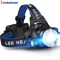 Powerful LED Headlamp 18650 DC Rechargeable Headlight Zoomable Head Lamp Waterproof Head Light High Lumens Head Flashlight