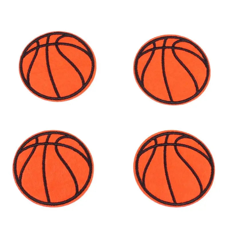 10pcs/lot Embroidered Basketball Patch Iron On Sew On Sports Ball appliques Diy Clothing Stickers iron Jeans garment Badge