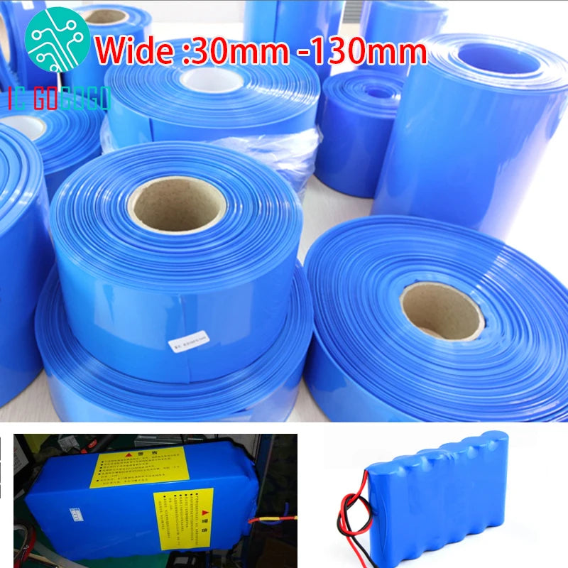 30mm - 130mm 18650 Lithium Battery Heat Shrink Tube Pack Cells Wrap Cover Skin PVC Insulator Film Pipe Sleeves Accessories 85mm