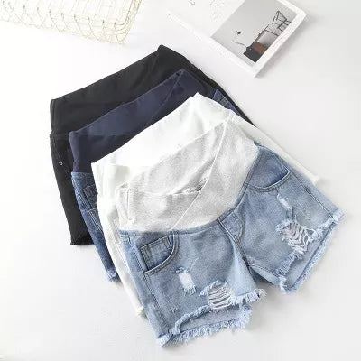 2020 Pregnant Women's Shorts Summer Wear Low-waisted Denim Shorts Summer Wear New Spring Loose Pants for Pregnant Women Clothes