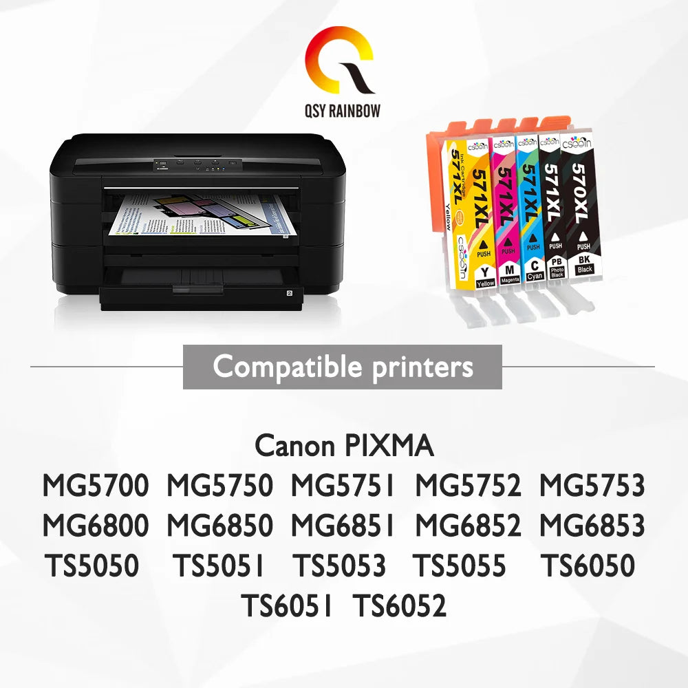 Compitalbe for Canon PGI 570 CLI 571 XL Ink Cartridge For canon Pixma MG5750 MG5751 MG5752 MG5753 MG6850 MG7750 MG6853 MG7753