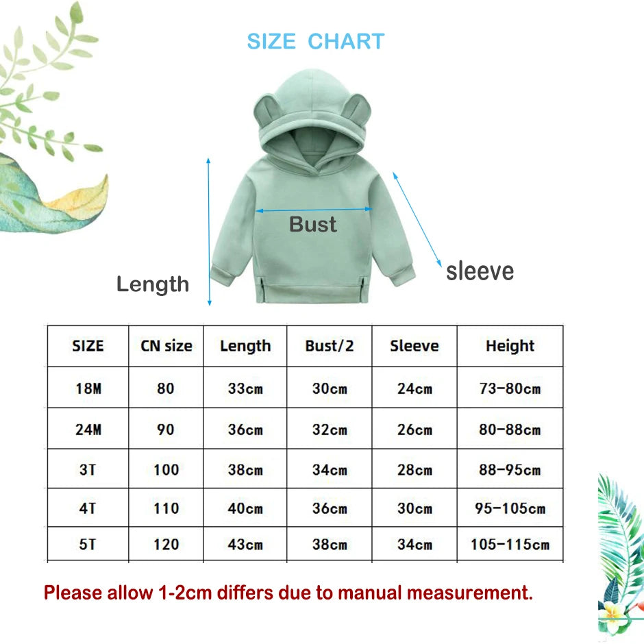 Orangemom Baby Boys Girls Clothes Winter Spring Cute Hoodies Korean kids Hoodie Thicken Fleece Sweatshirt Children's clothing