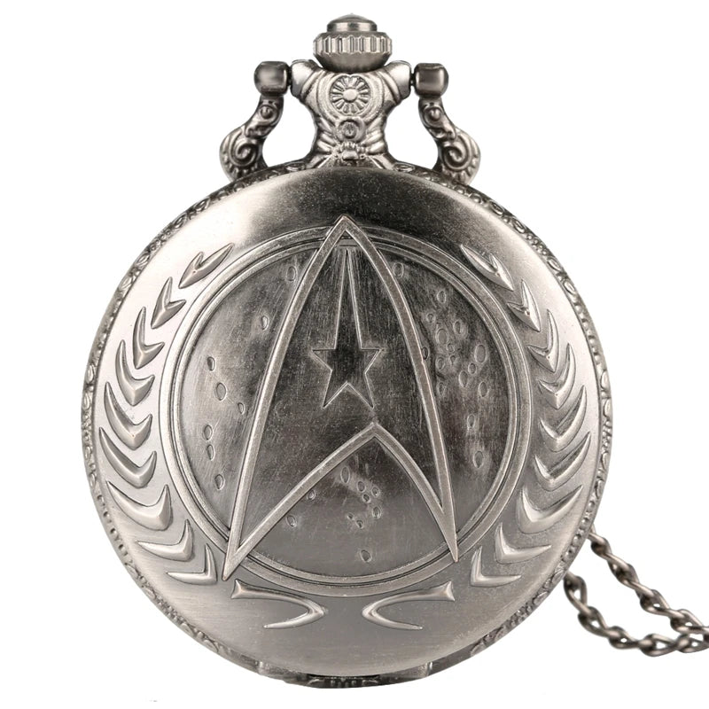 Retro Darthworks Vader Design Cool Face War Trek Theme Quartz Pocket Watch Awesome Necklace Gifts for Kids Men Women Fans