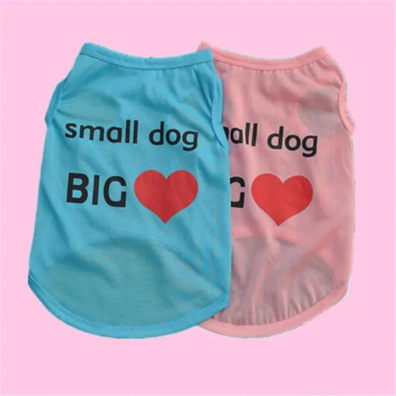 13 Styles Cotton Dog Vest Summer Pet Puppy Dog Cat Clothes Shirt Black/pink/Red Dog Hoodies Tshirts Costumes Clothing Vests XS-L