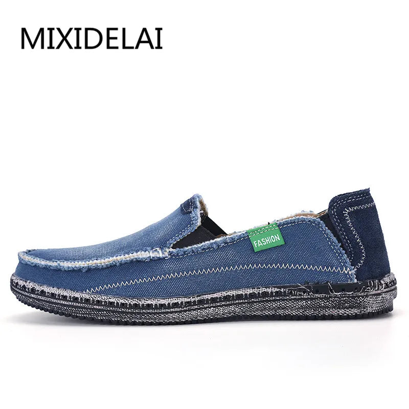 New Arrival Low Price Mens Breathable High Quality Casual Shoes Jeans Canvas Casual Shoes Slip On Men Fashion Flats Loafer