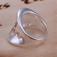 R52 silver color ring Christmas gift free shipping wholesale Fashion Thumb smooth high quality fashion classic Jewelry