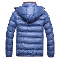 DIMUSI Winter Men Padded Jacket Fashion Cotton Thermal Thick Parkas Male Casual Outwear Windbreaker Hoodies Coats Brand Clothing