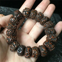 BRO882 Tibet Old Rudraksha Bodhi Bracelets Strand for Man