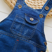 DIIMUU Infant Boys Jeans Trousers Long Pants Solid Toddler Kids Baby Overalls Elastic Waist Clothes Bottoms