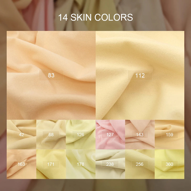 ZYFMPTEX 2019 New Arrival 14 Skin Colors 100 Polyester Fleece Fabric For Patchwork Handmade DIY Sewing Stuffed Cloth Doll Fabric