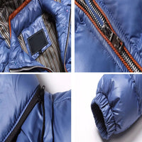 DIMUSI Winter Men Padded Jacket Fashion Cotton Thermal Thick Parkas Male Casual Outwear Windbreaker Hoodies Coats Brand Clothing