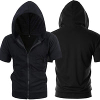 Fashion Short Sleeve Mens Hoodies Jackets Casual