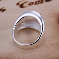 R52 silver color ring Christmas gift free shipping wholesale Fashion Thumb smooth high quality fashion classic Jewelry