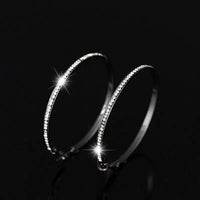 Top Popular Earrings With Rhinestone Circle Earrings Simple Earrings Big Circle Gold Color Hoop Earrings For Women E005