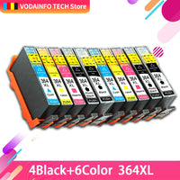 QSYRAINBOW Printer Ink Cartridge 364XL 364 XL Compatible For HP Photosmart 5510 5515 6510 B010 B109 B209 Deskjet 3070A For HP364