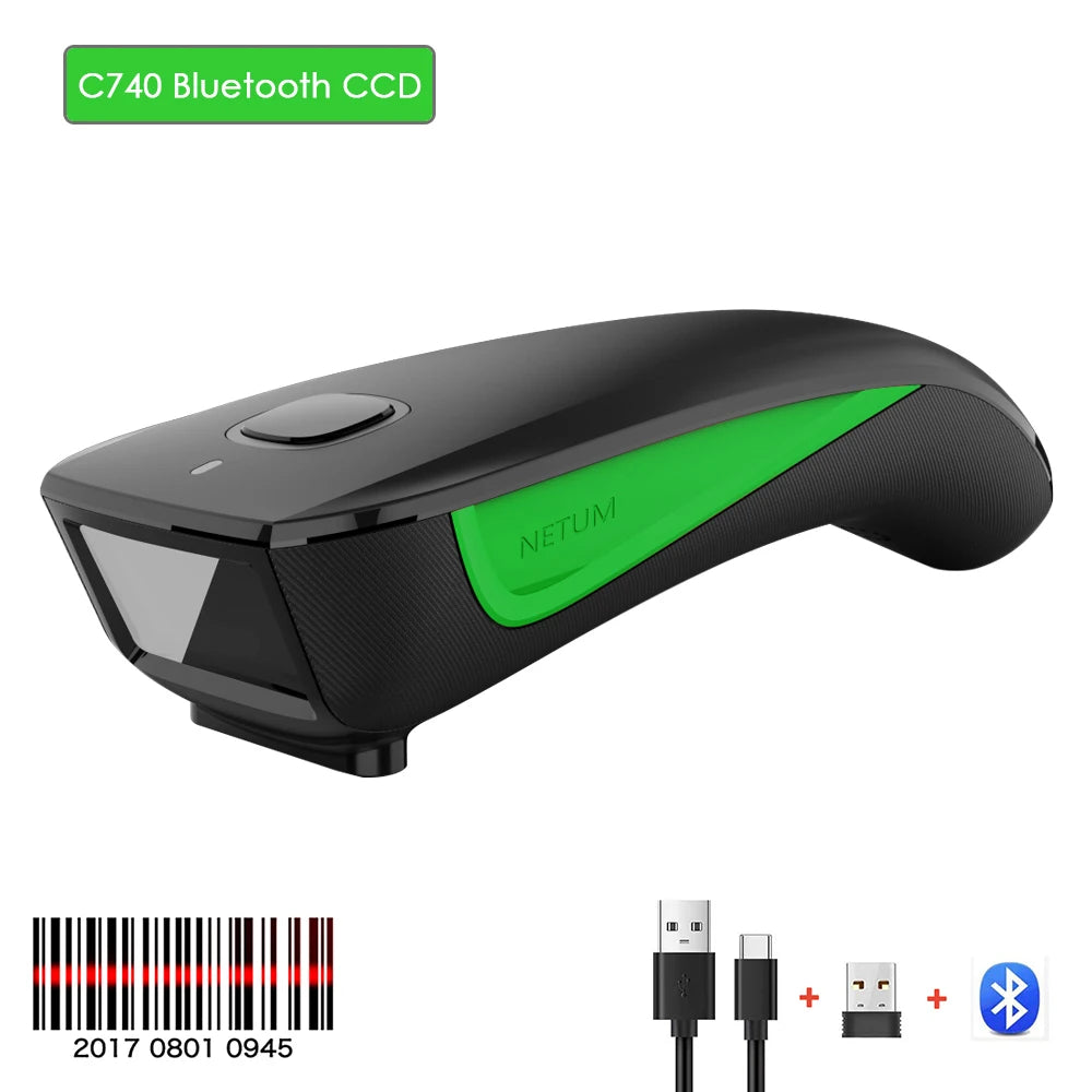 NETUM C750 Bluetooth QR 2D Barcode Scanner AND C830 Wireless Laser 1D usb Bar Code Reader for IOS Android Windows Mobile Payment - Big ben-Boutique