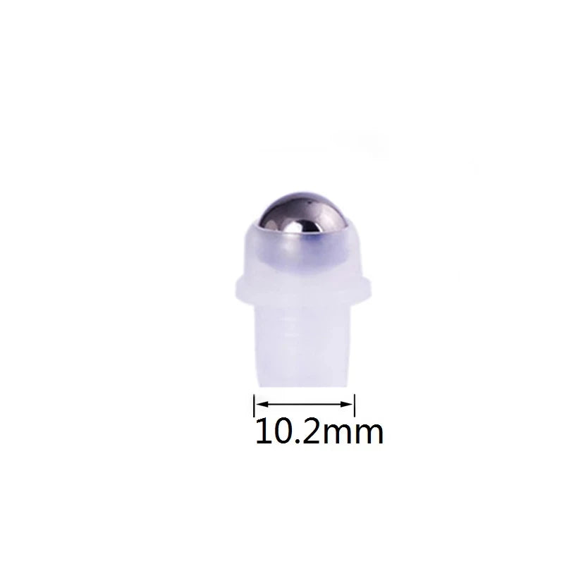 10/100pcs Steel Roller&Lids for 18mm/410 Neck Size Doterra Glass Essential Oil Bottles Aromatherapy Perfume Roll On Bottle DIN18