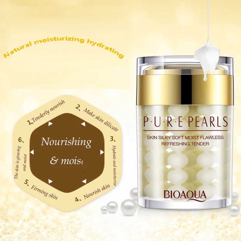 BIOAQUA Whitening Moisturizing Brighten Pearl Cream Skin Care Anti Wrinkle Anti Aging Day Creams Firming lift Freckle Removal