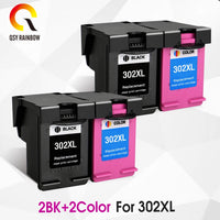 QSYRAINBOW remanufactured 302XL Replacement for HP 302 HP302 XL Ink Cartridge for Deskjet 1110 1111 1112 2130 2131 printer - Big ben-Boutique