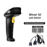 New USB Or RS232 Cable Laser Barcode Scanner Handheld Wired 1D Barcode Scanning Gun for Supermarket