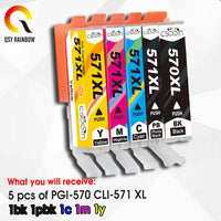 Compitalbe for Canon PGI 570 CLI 571 XL Ink Cartridge For canon Pixma MG5750 MG5751 MG5752 MG5753 MG6850 MG7750 MG6853 MG7753